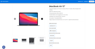 MacBook Air 13" MGND3LA/A M1 por $14,686 en Pedidos