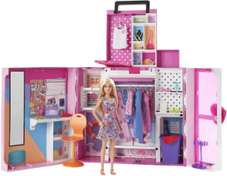 Barbie Droom Kledingkast met Barbie pop voor €36,99 bij Amazon