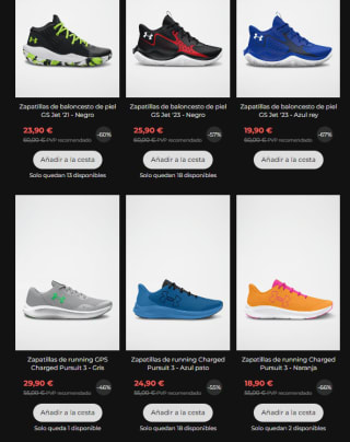 Rebajas hasta 80% Under Armour calzado y ropa precios de locura