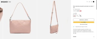 Bolso Bandolera pequeño acolchado con doble asa color rosapor 6€