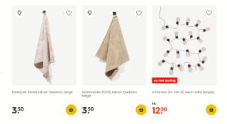 20% korting op alles bij de Hema