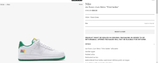 Baskets Nike Air force 1 à 84€
