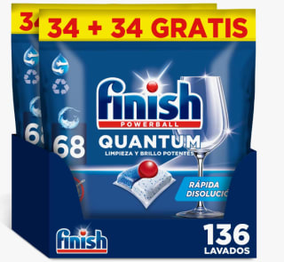 136 pastillas Finish Powerball Quantum por 19,19€