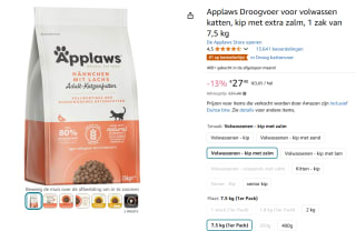 Applaws Applaws Kip Kattenvoer 7,5 kg voor €27,40 bij Amazon