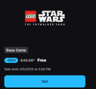 LEGO® Star Wars™: The Skywalker Saga gratis via Epic Games