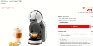 Krups NESCAFÉ® Dolce Gusto® MiniMe Artic Grey - Koffiecupmachine + Gratis 32 capsules voor €35 na cashback bij de Mediamarkt