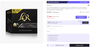 Onyx L'OR 40 Cápsulas Maxi Pack por 8.3€