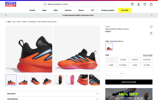 Zapatillas Adidas Dame Certified 3 Juniors por 30€