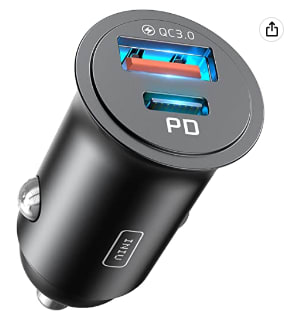 Cargador de coche - USB C 30W + USB A 30W por 5.49€