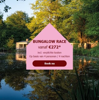 Center parcs Bungalow Race: vanaf €17 p.p. per nacht
