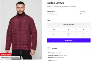 Chaqueta de Hombre Jack & Jones WINGS por 20€