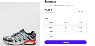 Zapatillas de Hombre Salomon XT RECKON GTX por 72€