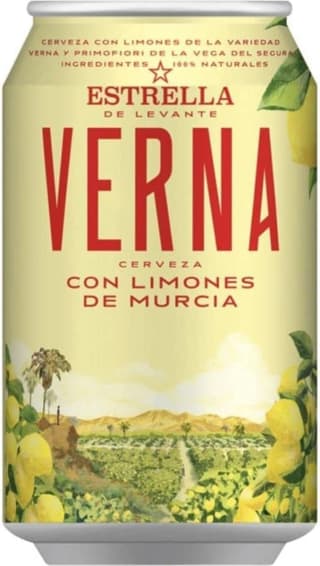Estrella Levante Verna - Cerveza con limón, caja de 24 latas 33cl por 11.34€