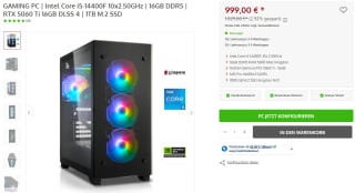 GAMING PC | Intel Core i5-14400F 10x2.50GHz | 16GB DDR5 | RTX 5060 Ti 16GB DLSS 4 | 1TB M.2 SSD voor €999