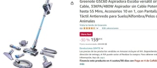 Aspiradora Escoba versátil sin Cable por 159,99€