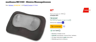 Medisana Shiatsu massagekussen voor €9,95 bij Bol