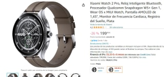 Xiaomi Watch 2 Pro por 199,99€
