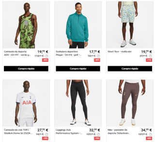 Rebajas hasta 80% descuento Nike ropa y calzado