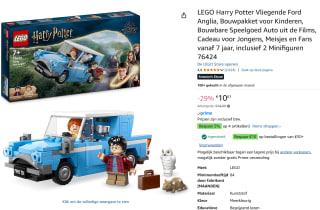 LEGO Harry Potter Vliegende Ford Anglia voor €10,61 met Amazon prime