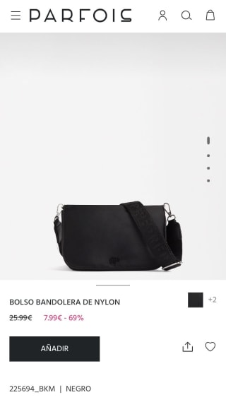 Bolso Bandolera de nylon 7,99€.