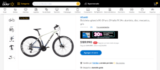 Bicicleta Upland X90-29 Aro 29 Talla 19 24V por $189.990