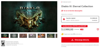 Diablo III: Eternal Collection por $ en Nintendo Argentina