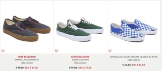 Hasta 50% + 20% EXTRA en tu compra en Vans calzado desde 14€