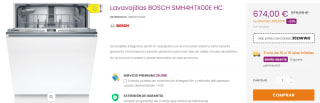 Lavavajillas BOSCH SMH4HTX00E HC por 644€