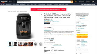 Philips Serie 2200 Superautomática por 259€