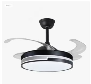 Ventilador de Techo ROBIN, Motor DC - Aspas Desplegables - Luz LED 36W BEL AIR HOME por 74.17€ (Cuenta Nueva 62.17€)