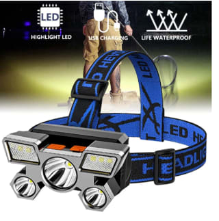 Oplaadbare Hoofdlamp met 5 leds voor €3,73 bij Aliexpress