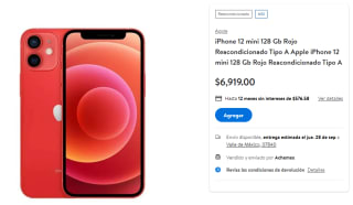 iPhone 12 Mini 128GB Reacondicionado A por $6,469 en Walmart