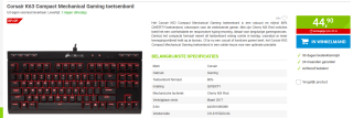 Corsair K63 Compact Mechanical Gaming Keyboard Backlit Red voor €44,90 bij Megekko
