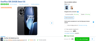 OnePlus 13R 256GB Zwart voor €649 bij Coolblue