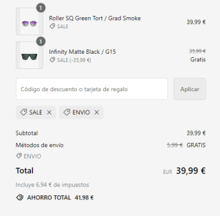 Envío GRATIS + 2x1 + 20% descuento en gafas D. Franklin
