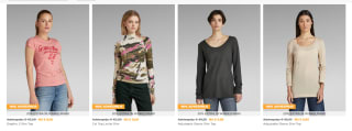 20% extra korting op alle tops en shorts tot 80% korting tijdens de G-star sale