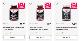 2+3 gratis op alle Lucovitaal bij de Etos