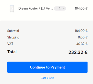 Ubiquiti Dream Router voor €232,32 bij eu.store.ui.com