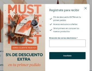 -5% por suscribirnos a la Newsletter MyProtein.