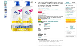 H&S Citrus Fresh Champú Anticaspa Para Pelo Graso 2x800m por 15,99€