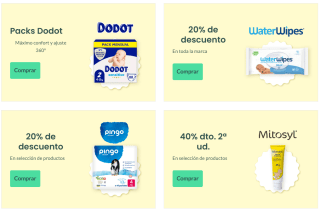 Hasta 40% dto en categoría Bebé y Mamá