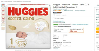 Pack x2 Huggies Pañales talla 1 (2-5 kg) por 7.99€