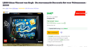 LEGO Ideas Vincent van Gogh - Sterrennacht voor €144,99 bij Bol.com