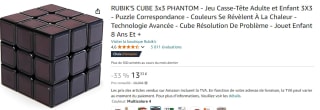 Rubik's Cube Phantom thermochromique à 13,33€