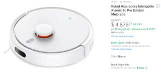 Mercado Libre: Robot Aspiradora Inteligente Xiaomi 3c Pro Edición Mejorada