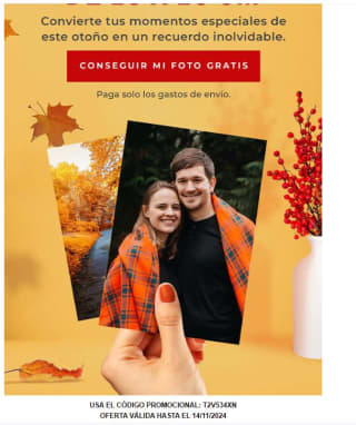 1 foto gratis, paga solamente los gastos de envío