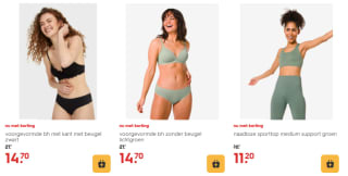 30% korting op alle bh's en second skin damesondergoed bij Hema
