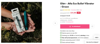 Gløv Atla Eco Bullet Vibrator voor €9,99 bij EasyToys