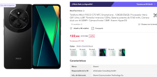 Xiaomi POCO C75 de 8GB/256GB 120Hz Batería potente de 5160 mAh por 122,88€ (cuenta nueva por 110,88€)