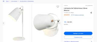 Lámpara de Sobremesa Librae Blanca por $8.990